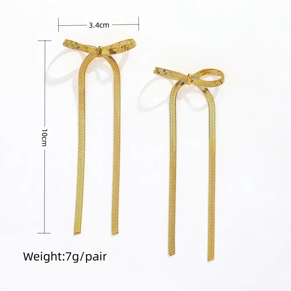 Serpentine Bow Earrings