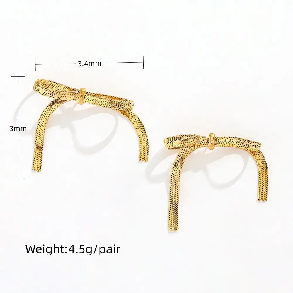 Serpentine Bow Earrings