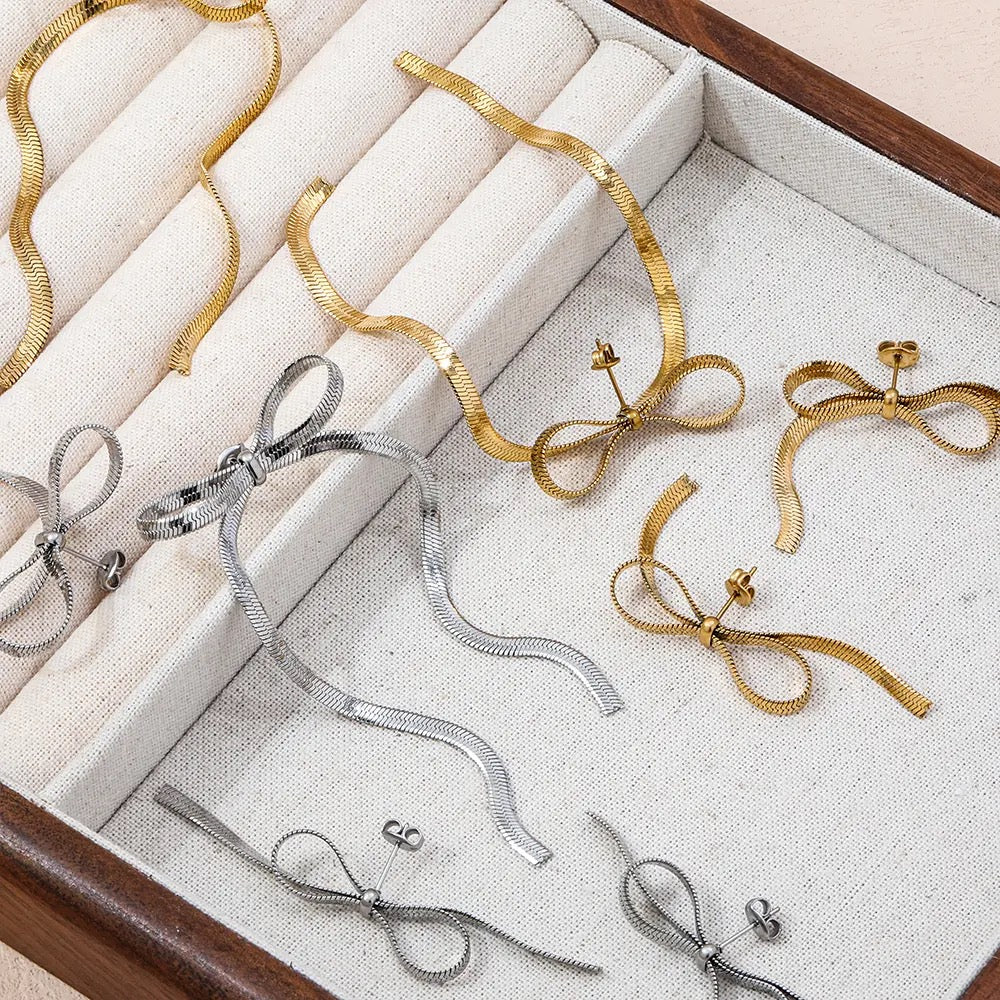Serpentine Bow Earrings