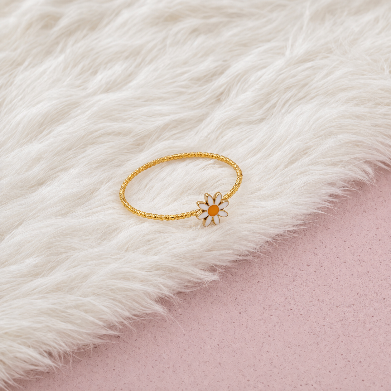 🌼 Daisy Enamel Ring