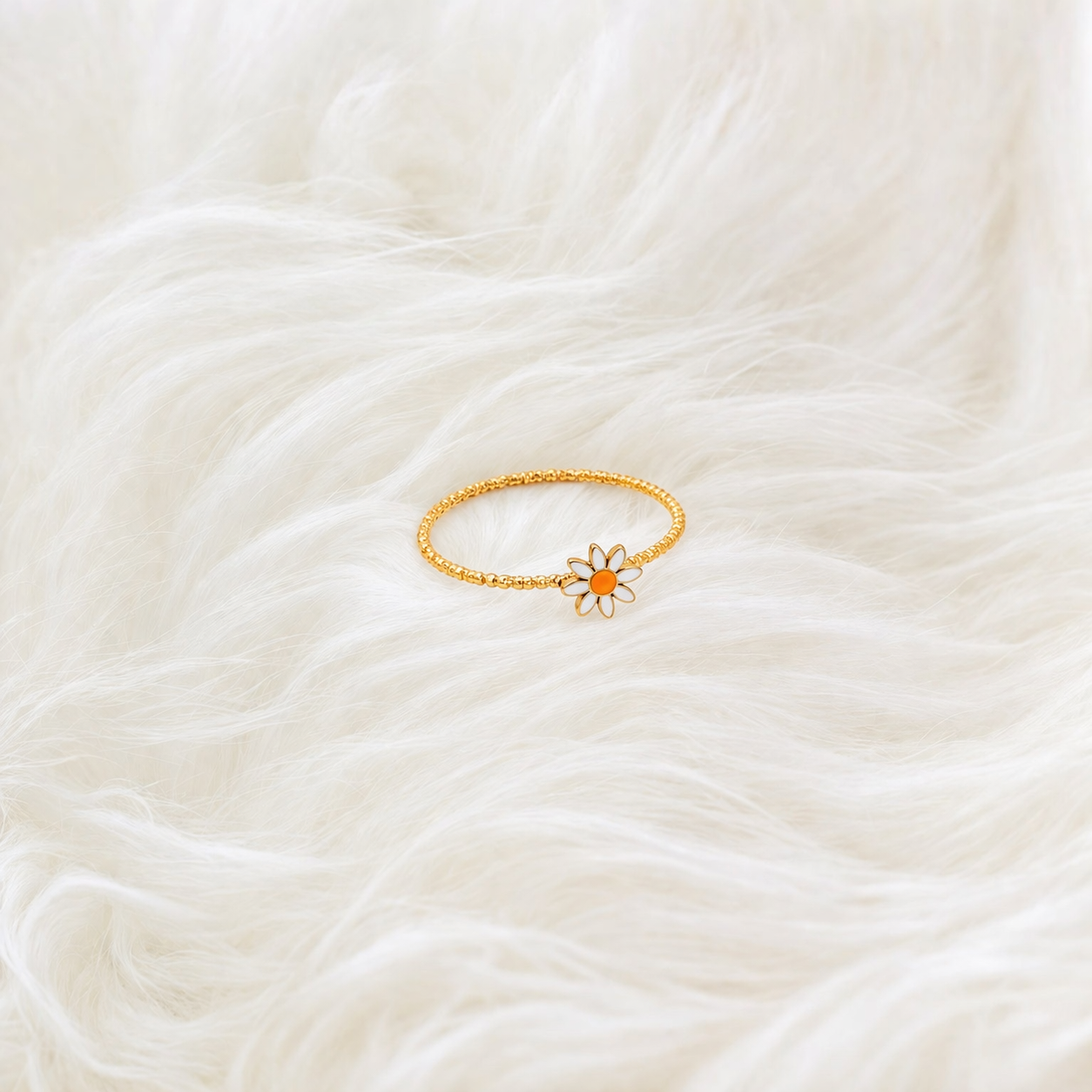 🌼 Daisy Enamel Ring